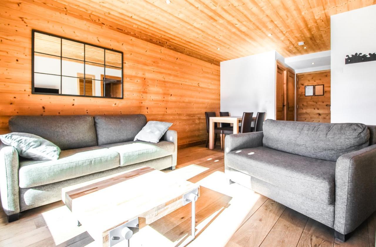 Vue panoramique sur les montagnes plein Sud - T2 Skis aux pieds, Piscine, Jacuzzi Flaine Extérieur photo
