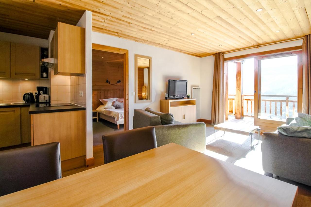 Vue panoramique sur les montagnes plein Sud - T2 Skis aux pieds, Piscine, Jacuzzi Flaine Extérieur photo
