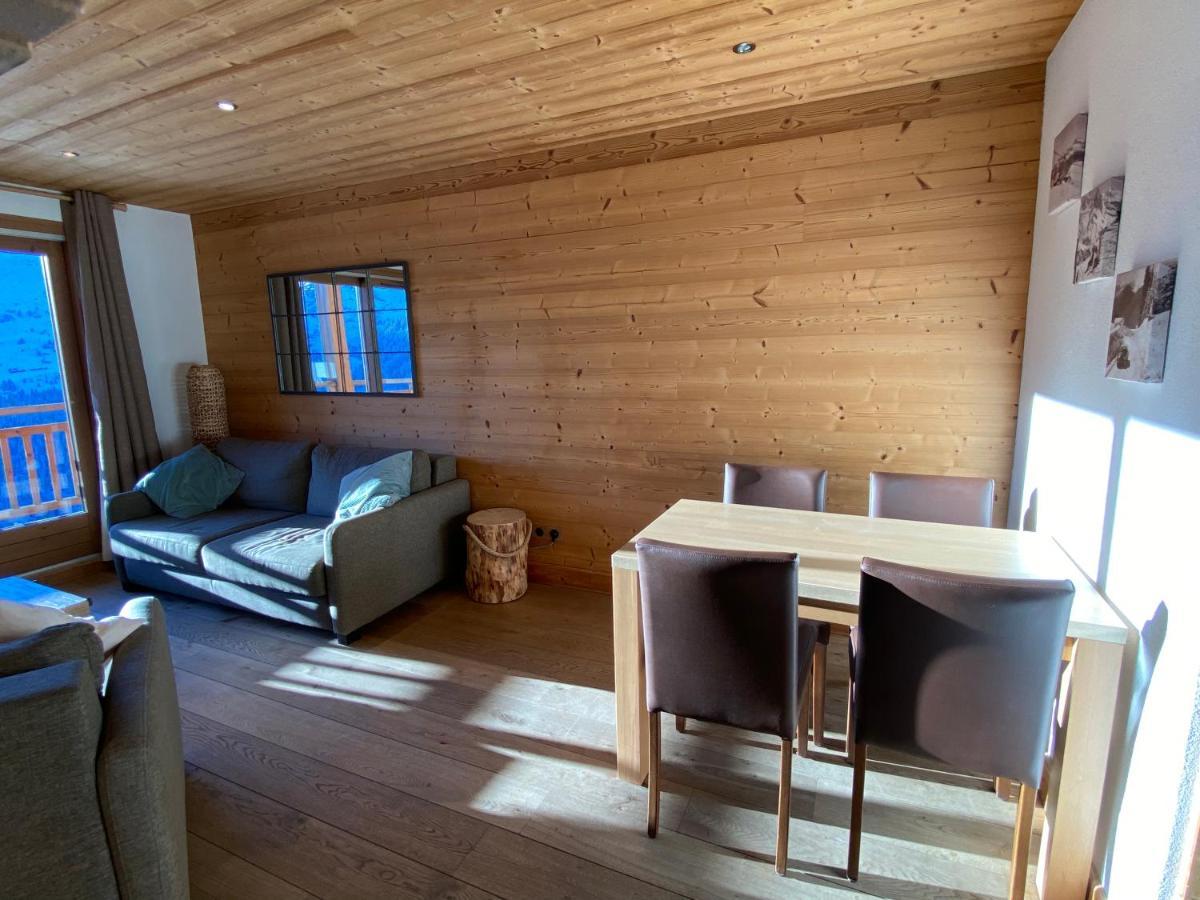 Vue panoramique sur les montagnes plein Sud - T2 Skis aux pieds, Piscine, Jacuzzi Flaine Extérieur photo