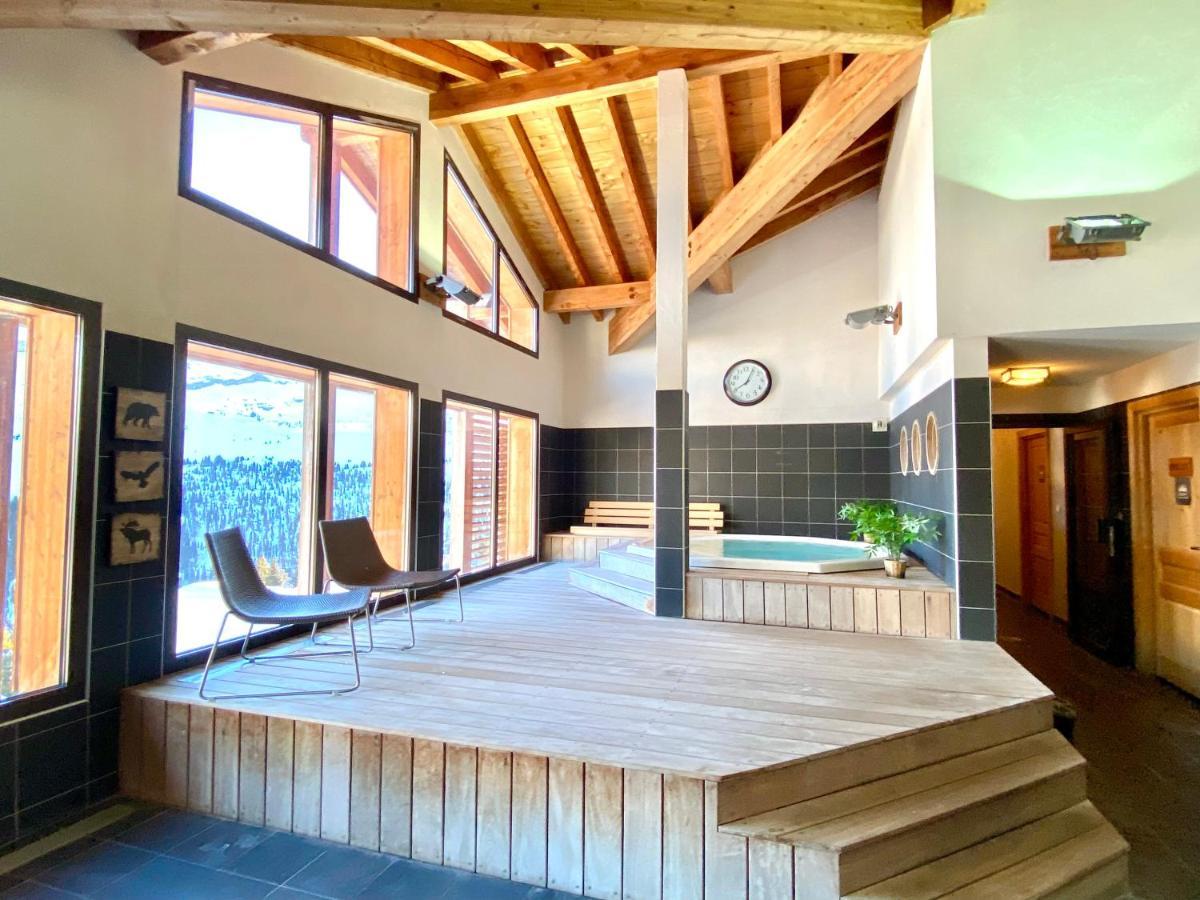 Vue panoramique sur les montagnes plein Sud - T2 Skis aux pieds, Piscine, Jacuzzi Flaine Extérieur photo